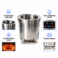 Marmite électrique à double enveloppe de qualité alimentaire pour pâte de chili et curry, avec agitateur, marmite à gaz commerciale