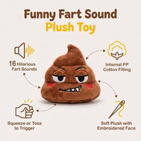 Peluche drôle de caca qui fait des bruits, jouet de farce anti-stress, poupée en peluche, cadeau fantaisie