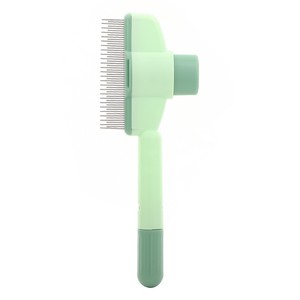Pet Grooming Comb For Cats Self <b>Cleaning</b> Plastic Fine <b>Toothed</b> Detangling Hair Removal <b>Tool</b> - Product Image 2