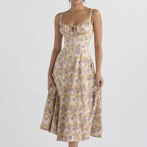 I designer di abbigliamento di moda da donna abiti da fabbrica personalizzati con stampa di peonia - Product Image 2