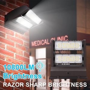 <b>LED</b> <b>Wall</b> Pack <b>Light</b> 40W Rotatable Adjustable 5000K 5500LM Outdoor <b>Dimmable</b> Area <b>Light</b> Fixture IP65 DLC 3-Year Warranty Auto - Product Image 6