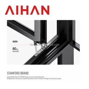 Aihan Trung Quốc phổ biến phong cách thiết kế đơn giản ban đầu sản xuất tùy chỉnh nhôm hai lớp kính cửa sổ - Product Image 2