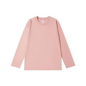 100% Combed Cotton Crew-Neck Long Sleeve Men's T-Shirts Cotton Base - Product Image 4