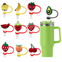 Perles focales en gros Nouveau groupe de chasseurs de démons Capuchon de paille Dessin animé Mignon Silicone PVC Bouchon anti-poussière Couvercle de paille personnalisé