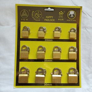 Alta calidad 20/25/30*12 Uds pintura de cobre lado abierto latón pintado apertura lateral candado de hierro - Product Image 2