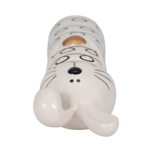 Statuetta di Coniglio Ondulato in Ceramica con Motivo a Anelli e Cuore per Arredamento Casa, Bagno, Ufficio, Soggiorno - Product Image 6