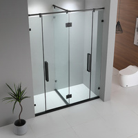 Vente directe d'usine de cabines de douche de haute qualité et à bas prix, fabriquées en verre trempé sans cadre