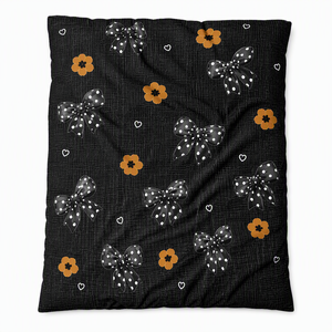 Juego de Ropa de Cama Negra Encantadora de 3 Piezas con Envío Directo desde la UE, Funda de Edredón de Poliéster con Diseño de Lazo y Corazón, Stock Local en Polonia - Product Image 4