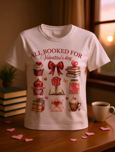 T-shirt stampata da donna per San Valentino, girocollo, maniche regolari, stile casual, 100% cotone jersey, primavera estate - Product Image 2