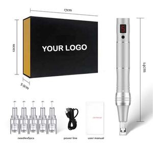 La migliore penna Derma Microneedling professionale ricaricabile elettrica a casa con schermo di visualizzazione digitale per la caduta dei capelli, smagliature - Product Image 2