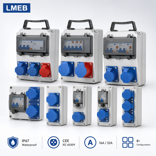Customizable IP67 Switch Distribution Box with Two Plug Positions Industrial Electrical Equipment for Leakage Protection
