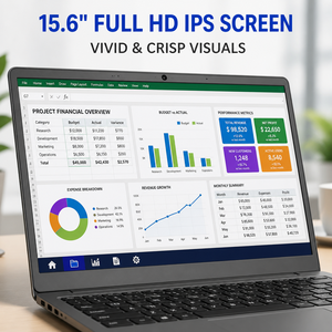 Laptop Nueva de 15.6 Pulgadas FHD IPS, Intel <span class=keywords><strong>Celeron</strong></span> <span class=keywords><strong>N4020</strong></span> de Doble Núcleo a 2.8GHz, 8GB de RAM, 256GB SSD, Windows 11, Notebook Empresarial - Product Image 2