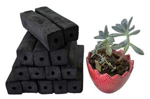 CHARBON DE BOIS NOIR DE HAUTE QUALITÉ EN FORME D'HEXAGONE POUR BARBECUE, BRICQUETTES DE COQUILLE DE NOIX DE COCO DU VIETNAM, BOIS DUR, SANS FUMÉE - Product Image 4