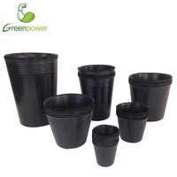 Kualitas tinggi 8cm Pot pembibitan hitam Pot bunga lembut Biodegradable untuk pembibitan