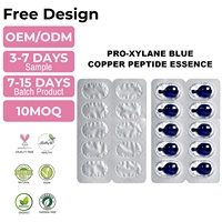 Sérum Visage en Capsules Bio Vegan Anti-Âge et Anti-Rides au Pro-Xylane et Peptide de Cuivre Bleu, Hydratant et Apaisant