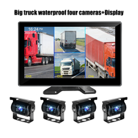 Système de sécurité pour camion 4CH AHD 1080P 360° avec assistance au recul, écran tactile Android portable 10,1 pouces, MP5, USB, CarPlay, DVR