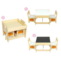 Table d'activités pour enfants 3 en 1 Table et chaise pour tout-petits Tables de table détachables double face pour enfants