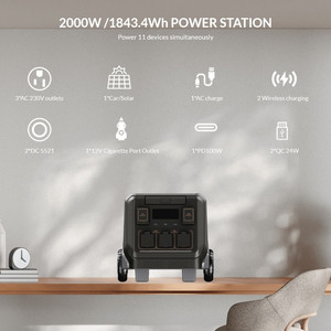 Générateur de batterie au lithium LiFePO4 tout-en-un 2000 Watt 2400w 2800w, station d'alimentation pour le camping, les voitures électriques et la maison - Product Image 3