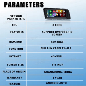 8.8 Inch Car Radio for Audi Q5 2009-2018 Latest Android Touch Screen GPS Multimedia Video Player Wireless Carplay Snapdragon - Product Image 5