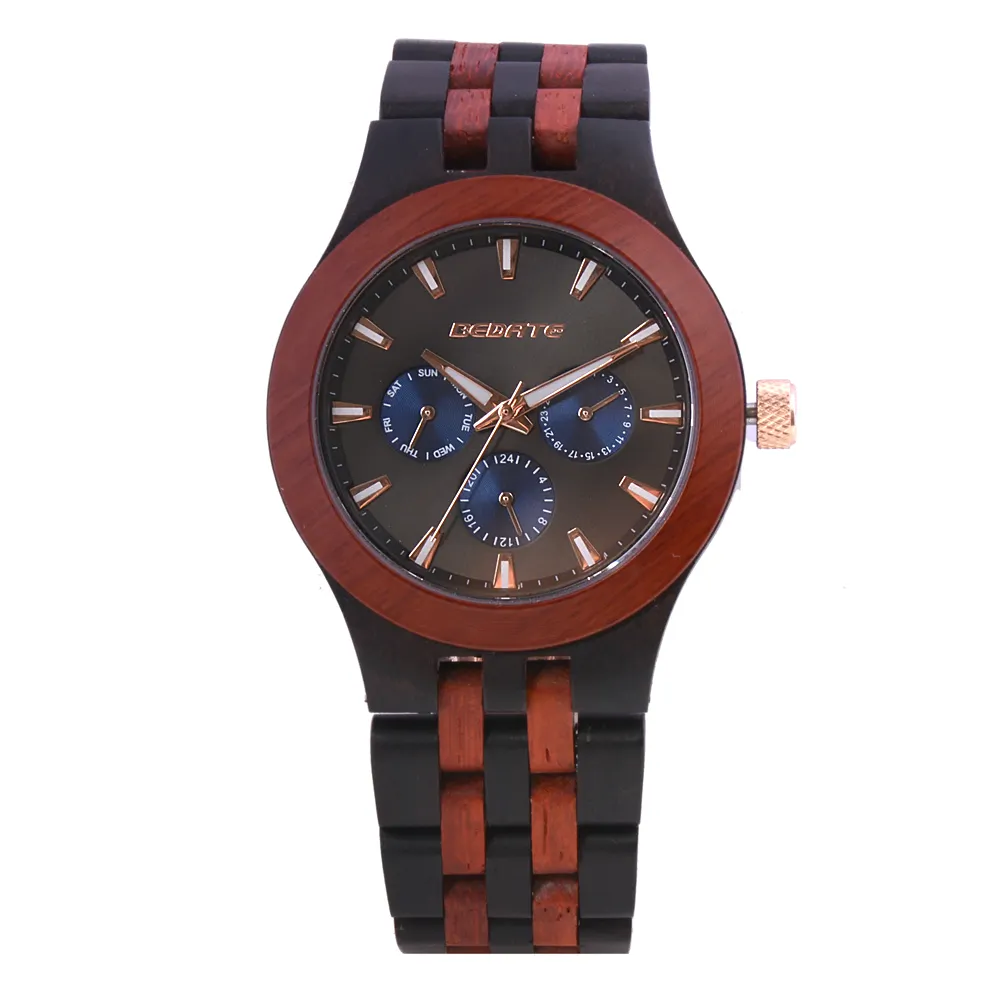 Custom watch manufacturer new wooden products man watches wood with Japan quartz movement