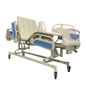 Cama de Hospital Manual YK-348 con Tres Funciones, Elevación de Respaldo y Patas, para Uso Hospitalario, Clínico y Doméstico, Color Azul Cielo - Product Image 3