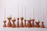 Porte-bougies coniques en verre de luxe avec couvercle en métal, faits à la main, résistants à la chaleur, durables, légers, de haute qualité, personnalisés pour Noël