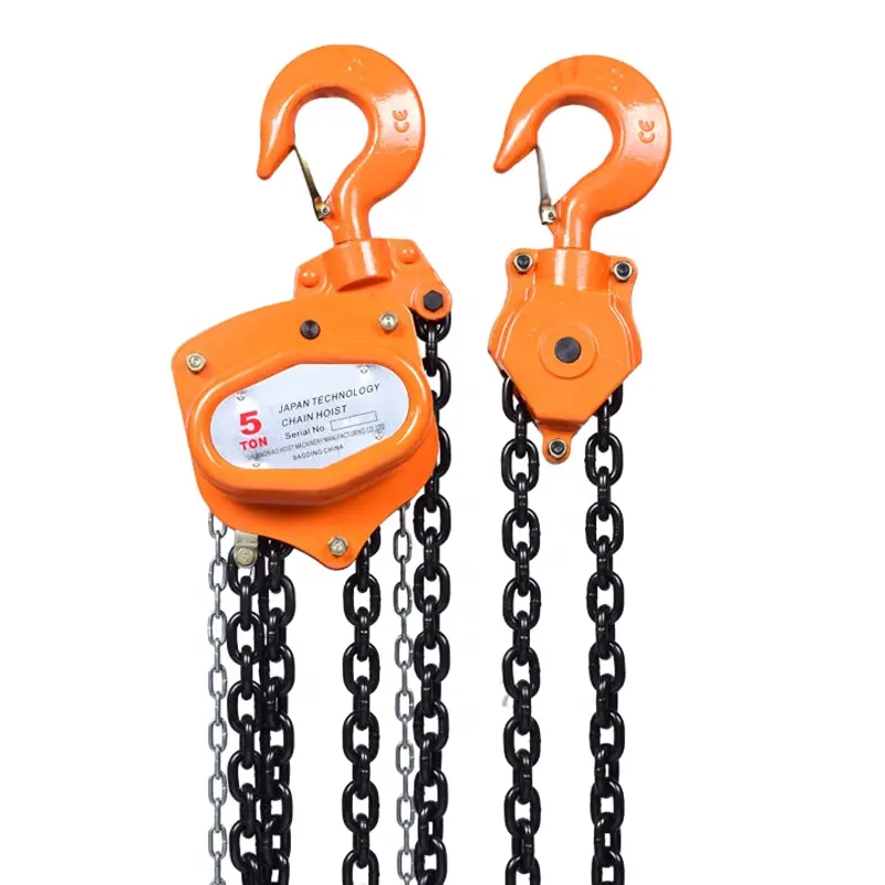 Chain Hoist 1 Ton 2 Ton 3 Ton 5 Ton Manual Chain Block Hoist Hand Operated Portable Chain Pulley Block