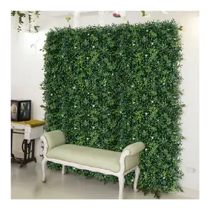 P204 Decoração De Casa Protegido UV Tela De Privacidade Faux Greenery Planta Buxo Artificial Verde Parede Painel Backdrop