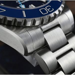 Montre automatique pour homme San Martin 39 mm, cadran brun foncé émaillé rétro, NH34 GMT, 20 bars, montre-bracelet SLN C3 Green Dive SN0136 - Product Image 2