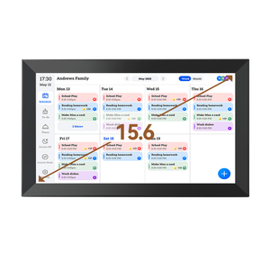 Calendrier Numérique Intelligent à Écran Tactile de 15,6 Pouces avec Synchronisation <span class=keywords><strong>Google</strong></span> Agenda et Tableau de Tâches Familiales pour Bureau à Domicile - Product Image 1