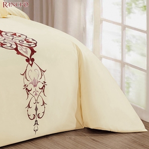Housse de lit personnalisée en coton, couette de luxe brodée, tissu doux, vente en gros, 100% - Product Image 5