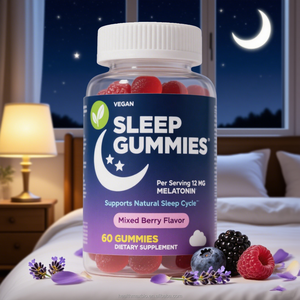 Nhãn hiệu riêng Vegan ngủ Gummies tối đa sức mạnh hỗ trợ giấc ngủ 12mg Melatonin cải thiện giấc ngủ Melatonin Gummy - Product Image 6