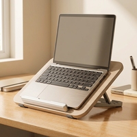 Support de tablette ergonomique en bois, support de livre réglable, support de lecture pliable