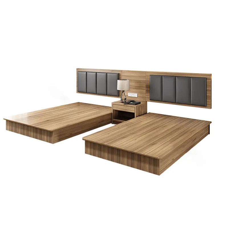 Factory directly customizes hotel furniture modern design hotel wooden beds hotel furniture bedroom sets