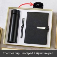 Coffret Cadeau d'Affaires Luxe 2026 Personnalisé avec Logo : Tasse Thermos, Carnet, Stylo Métallique et Clé USB – Idéal pour Clients et Employés