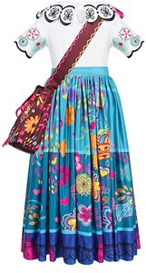 Costume da Cosplay Mirabel all'Ingrosso, Abito da Principessa <span class=keywords><strong>Madrigal</strong></span> di Encanto per Bambini, per Carnevale e Feste in Maschera - Product Image 3
