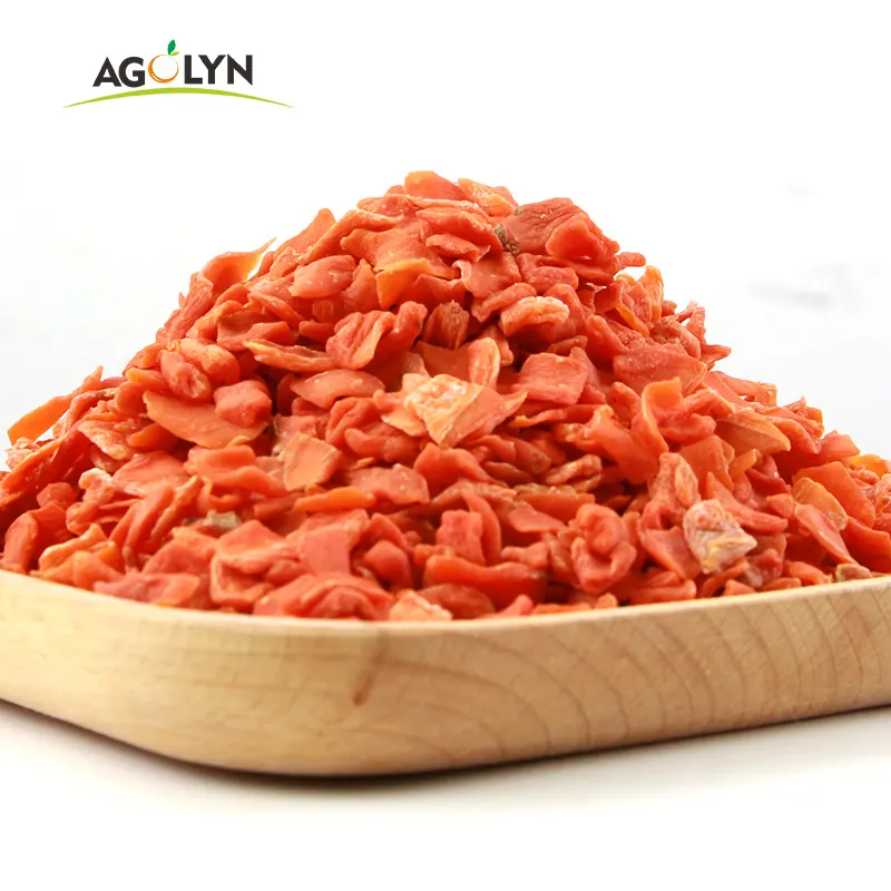 cheap price Air Dried Dehydrated Carrot Cross Cut Granules Slices Carrot Flakes