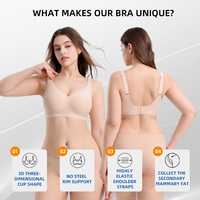 Ladies Plus Size Big Cup Tops de yoga rembourrés sans couture Lift up Gym Fitness Sets Large Cup Confortable Bonded Bra for Women