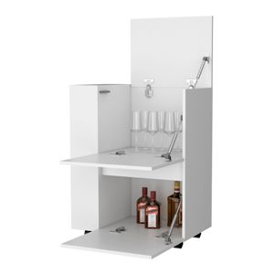 DB White Carro de barra de 2 gabinetes Categoría de producto premium para gabinetes de bar - Product Image 5