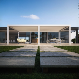 Pergola en aluminium 6063-T6 robuste pour la vente en gros, taille et accessoires personnalisés pour projets immobiliers commerciaux - Product Image 1