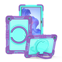 Housse de protection durable pour tablette, antichoc, avec protection à 360° °   Support rotatif avec poignée et sangle d'épaule pour Honor Pad X8, idéal pour les voyages