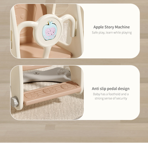 معدات ملعب داخلي للأطفال أرجوحة بلاستيكية ومجموعة منزلقة للعب مع حفرة كرة للاستخدام المنزلي أو المدرسة - Product Image 4