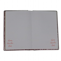 Bloc-notes A5 en cuir PU brillant, mignon, matelassé avec sceau doré