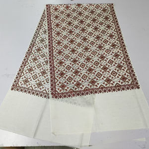 צמר הסיטונאי mens צעיף קשמירי עם רקום הגבול Omani תפילה צעיף ערבי גברים צעיף רך חיג 'אב בנדנה - Product Image 2