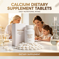 Comprimés de calcium avec vitamine D, complément alimentaire pour la nutrition quotidienne