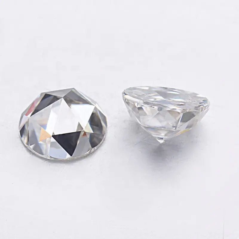 Baifu gems flat back rose cut flat back moissanite diamond
