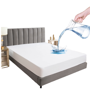 Protège-matelas matelassé <span class=keywords><strong>de</strong></span> qualité supérieure, housse imperméable personnalisée, luxe uni, 40 fils, microfibre, lavable en machine - Product Image 5