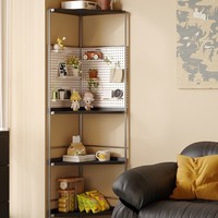 Étagère d'angle moderne en bois massif de style Bauhaus du milieu du siècle, bibliothèque d'étude, étagère de rangement d'angle pour salon, meuble de maison à plusieurs niveaux