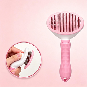 Fast Shipment <b>Pet</b> Hair Remover Comb <b>Brush</b> Rounded Pin Grooming Comb Non Slip Lightweight Easy Clean Grooming Tool for Dogs Cats - Product Image 1