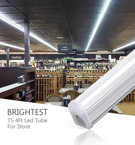 SAA ETL批准的3英尺4英尺5英尺室内表面安装发光二极管管灯15w 20w linkabl发光二极管t5管3000-4000k暖白色